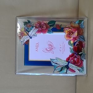 Handpainted  Amia Stained  Glass  Picture  Frame